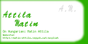 attila matin business card